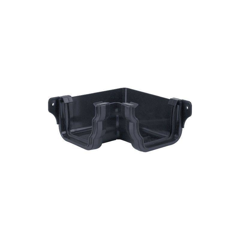 Product image for Brett Martin Plastic Guttering Ogee Prostyle Anthracite Grey 90 Degree Internal Angle