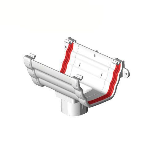 Image of Freeflow Ogee Style Plastic Guttering Running Outlet - White
