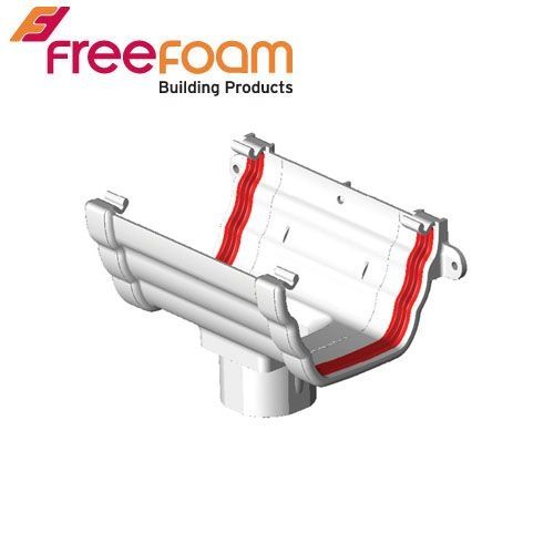 Product image for Freeflow Ogee Style Gutter Running Outlet - Caramel