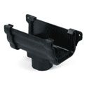 Product image for Cascade Cast Iron Style 106mm Plastic Prostyle Running Outlet - Black