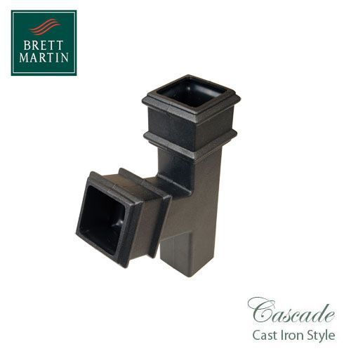 Product image for Cascade Cast Iron Style 65mm Plastic 112.5dg Branch - Black