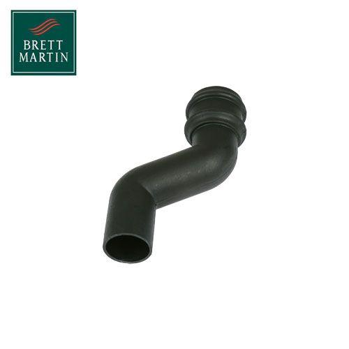 Image of Cascade Cast Iron Style 115mm Round Downpipe Offset Bend - Black