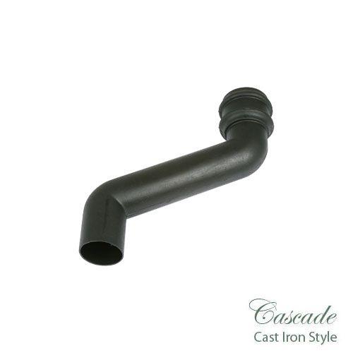 Image of Cascade Cast Iron Style 230mm Round Downpipe Offset Bend - Black