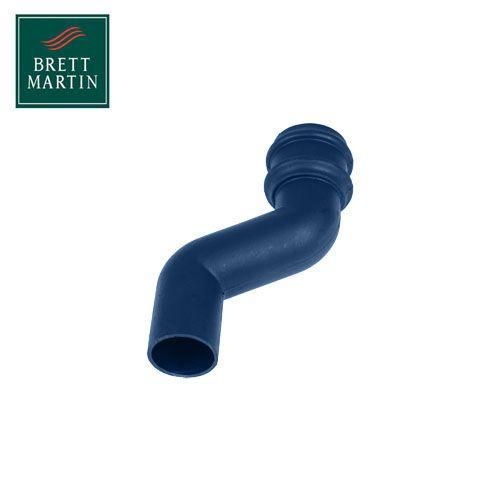 Image of Cascade Cast Iron Style 115mm Round Downpipe Offset Bend - Blue