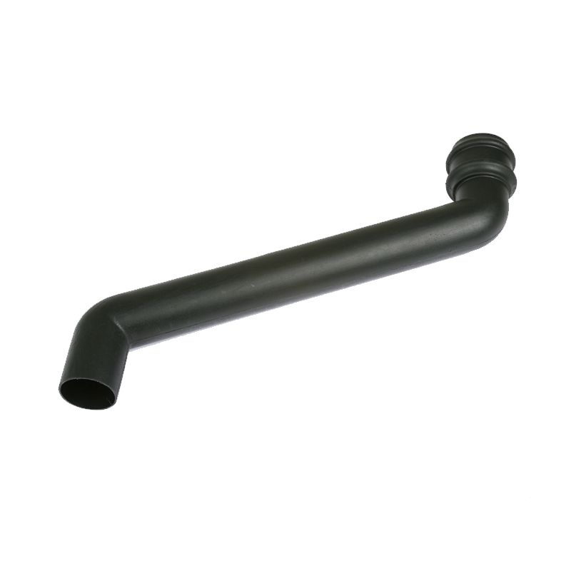 Product image for Cascade Cast Iron Style 455mm Round Downpipe Offset Bend - Black