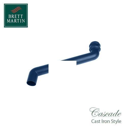Product image for Cascade Cast Iron Style 455mm Round Downpipe Offset Bend - Blue