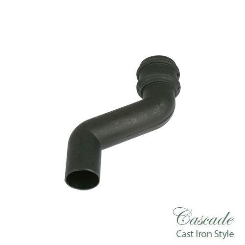 Product image for Cascade Cast Iron Style Black 105mm Round 150mm Offset Bend