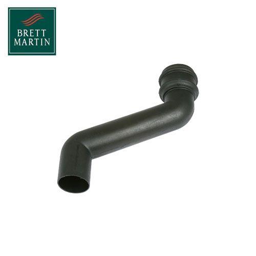 Product image for Cascade Cast Iron Style Black 105mm Round 230mm Offset Bend