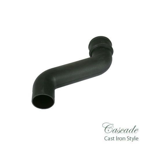 Product image for Cascade Cast Iron Style Black 105mm Round 305mm Offset Bend