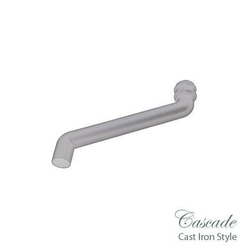 Image of Cascade Cast Iron Style 455mm Round Downpipe Offset Bend - White