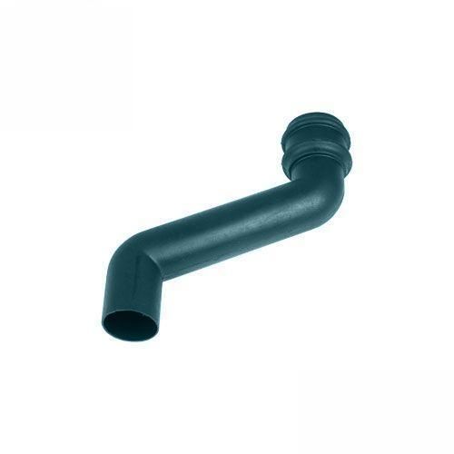 Product image for Cascade Cast Iron Style 230mm Round Downpipe Offset Bend - Green