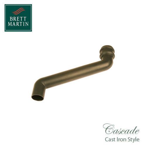 Product image for Cascade Cast Iron Style 105mm Plastic Round 380mm Offset Bend (Sand)