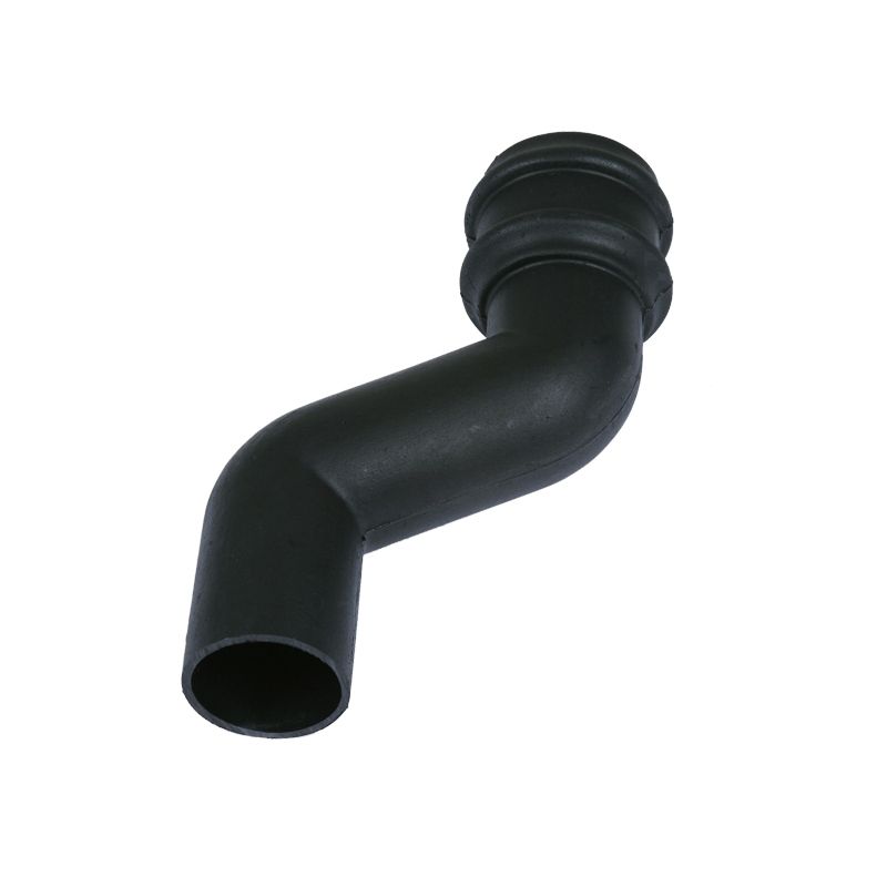 Product image for Cascade Cast Iron Style 68mm Round Downpipe 75mm Offset Bend (Anthracite Grey)