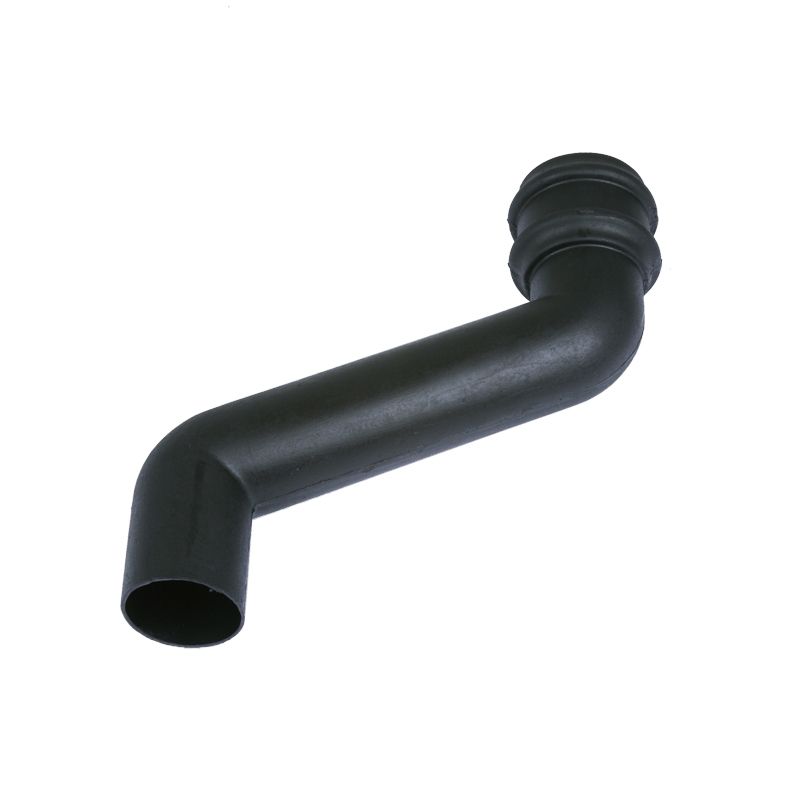 Product image for Cast Iron Style Round Downpipe 230mm Offset 68mm - Anthracite Grey