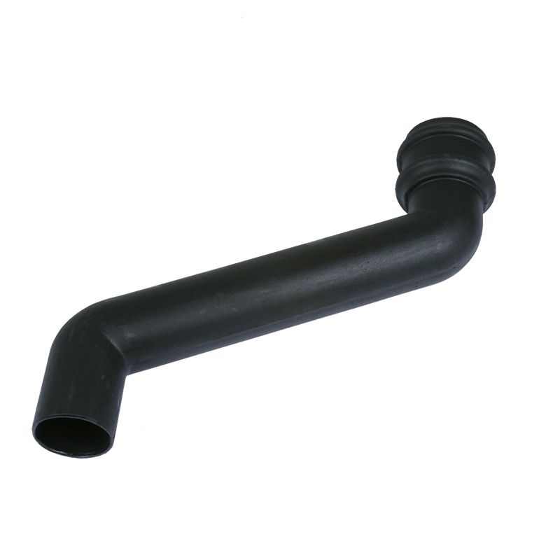 Product image for Cast Iron Style Round Downpipe 305mm Offset 68mm - Anthracite Grey