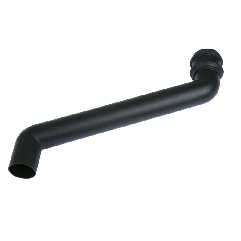 Product image for Cast Iron Style Round Downpipe 455mm Offset 68mm - Anthracite Grey