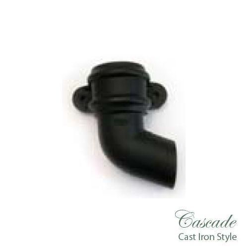Product image for Cascade Cast Iron Style 68mm Plastic Handed Shoe With Lugs R/H - Black
