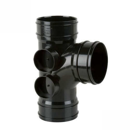 Product image for Cascade Cast Iron Style 110mm 92.5dg Double Socket Boss Branch (Grey)