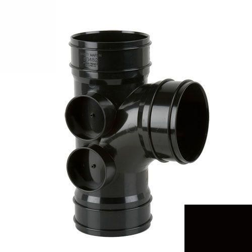 Product image for Cascade Cast Iron Style 110mm 92.5dg Double Socket Boss Branch (Blue)
