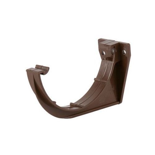 Product image for Brett Martin Plastic Guttering Half Round Style Fascia Bracket 112mm - Brown