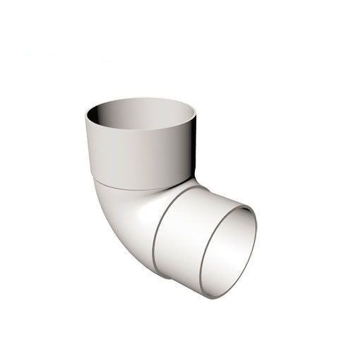 Product image for Freeflow Round Plastic Downpipe 90 Degree Offset Bend White