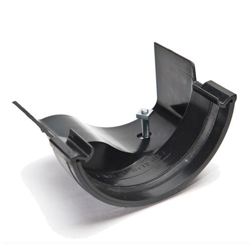 Product image for Brett Martin Plastic Guttering Half Round Style to Ogee CI Adaptor LH 112mm - Black
