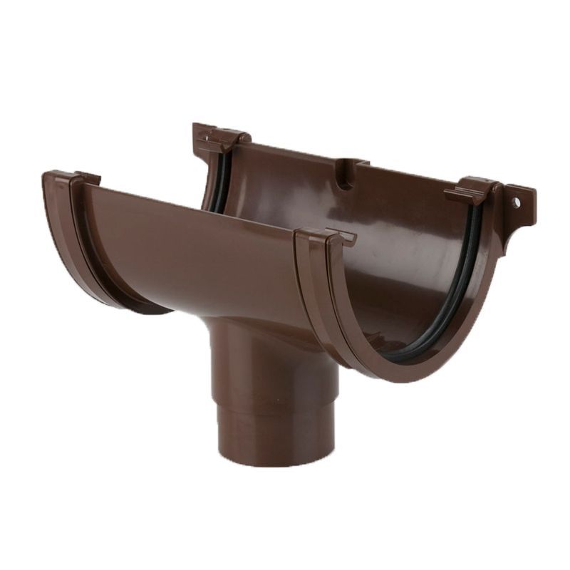Product image for Brett Martin Plastic Guttering Deepstyle High Capacity Running Outlet 115mm - Brown