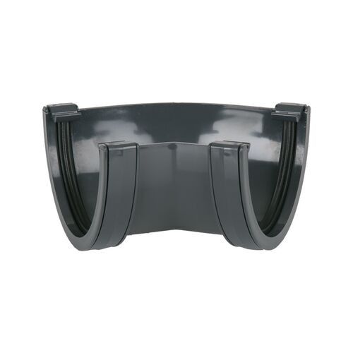 Product image for Brett Martin Plastic Guttering Deepstyle High Capacity 120 Degree Angle 115mm Anthracite Grey