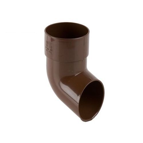 Product image for Brett Martin Plastic Guttering Round Style Downpipe Shoe 68mm - Brown