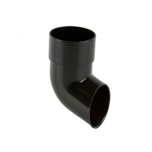 Product image for Brett Martin Plastic Guttering Round Style Downpipe Shoe 68mm - Black
