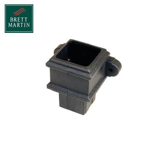 Product image for Cascade Cast Iron Style 65mm Plastic Pipe Coupler With Lugs - Black