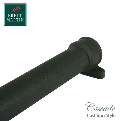 Product image for Cascade Cast Iron Style Black 105mm x 1.8m Round Downpipe