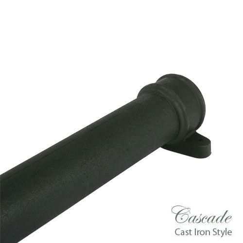 Product image for Cascade Cast Iron Style Black 105mm x 1.8m Round Downpipe