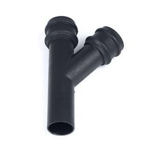 Product image for Cascade Cast Iron Style Anthracite Grey 105mm Round 112.5 Deg Branch