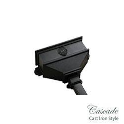 Product image for Cascade Cast Iron Style 65mm & 68mm Long Hopper With Shell (Black)