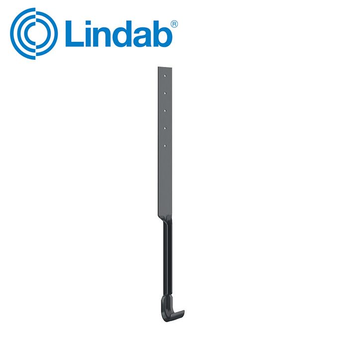 Image of Lindab Half Round Stay Strap - Anthracite Grey