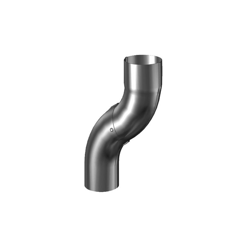 Product image for Lindab Magestic 100mm Galvanised Steel Downpipe Offset Bend