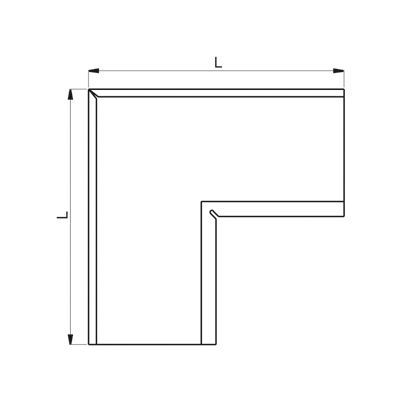 Product image for Lindab 125mm Half Round 90dg Internal Gutter Corner - Silver