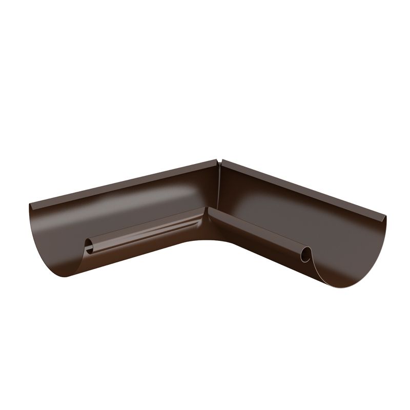 Product image for Lindab 150mm Half Round 90dg Internal Gutter Corner - Brown