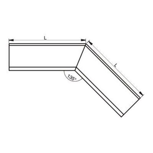 Product image for Lindab 150mm Half Round 135dg Internal Gutter Corner - Antique White