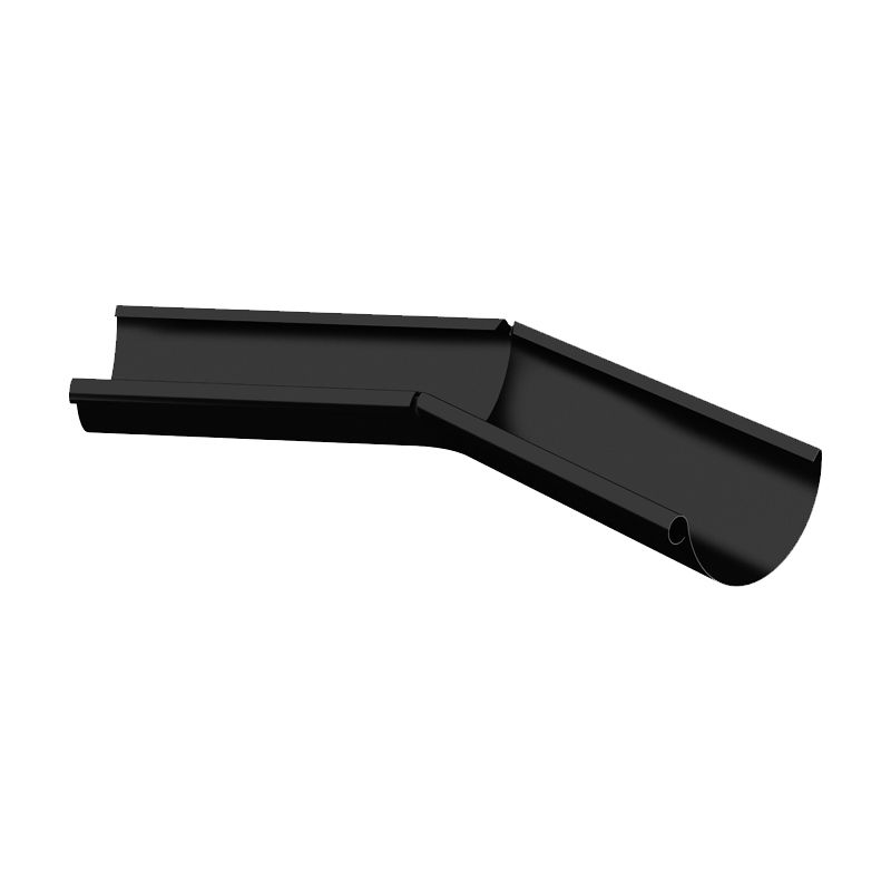 Product image for Lindab 125mm Half Round 135dg Internal Gutter Corner - Black