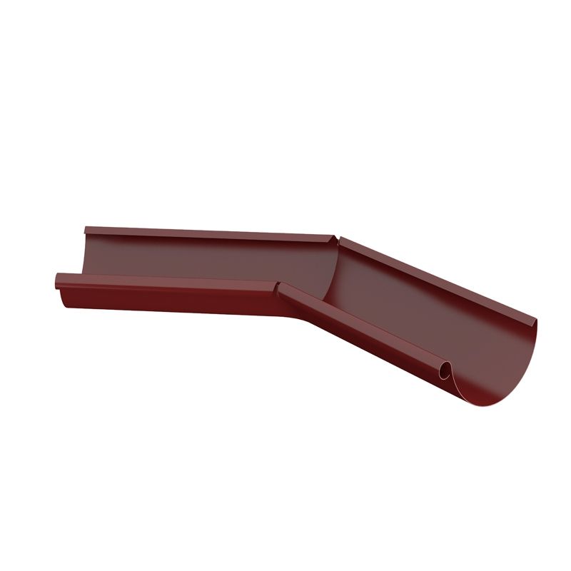 Product image for Lindab 125mm Half Round 135dg Internal Gutter Corner - Dark Red