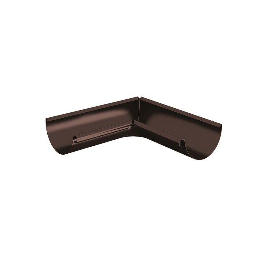 Product image for Lindab 125mm Half Round 90dg Internal Gutter Corner - Coffee Brown