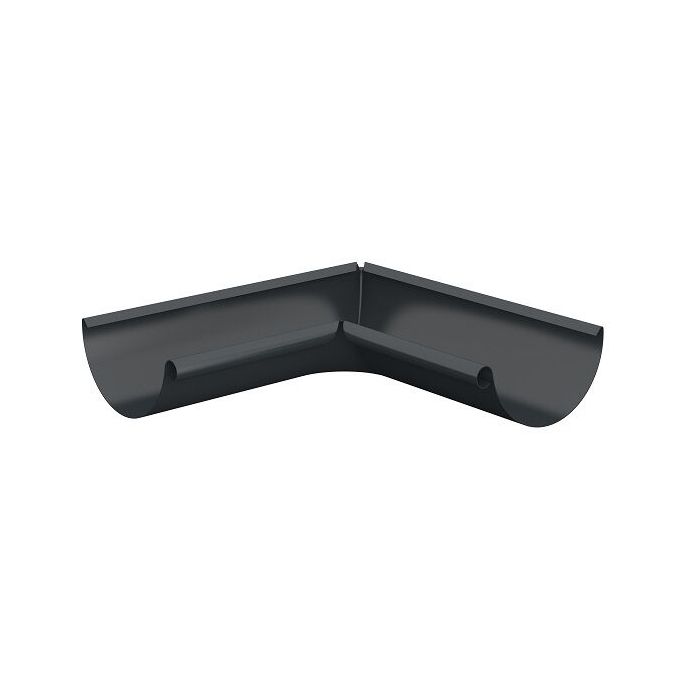 Product image for Lindab 150mm Half Round 90dg Internal Gutter Corner - Anthracite Grey