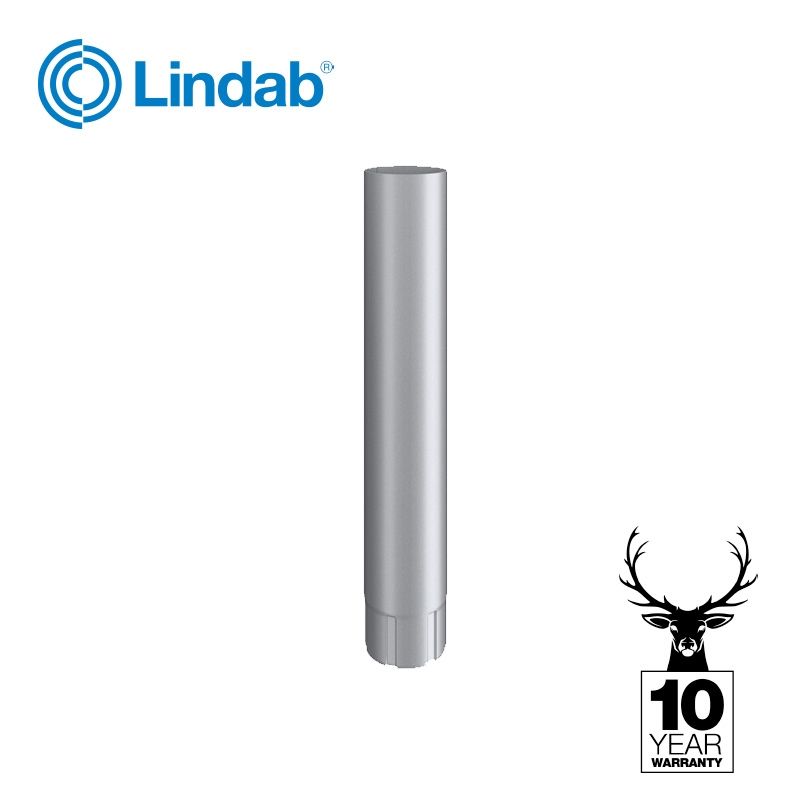 Product image for Lindab Galvanised Steel Gutter Intermediate Pipe 75mm x 1m - Magestic