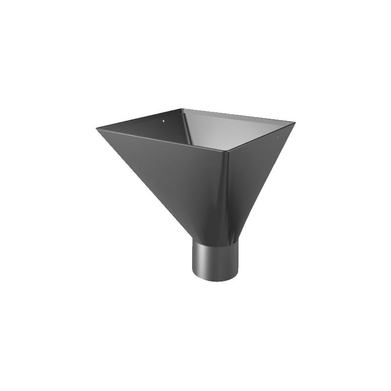 Product image for Lindab Magestic 87mm Square Galvanised Steel Large Downpipe Hopper