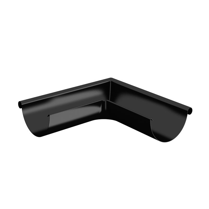 Product image for Lindab 100mm Half Round 90dg External Gutter Corner - Black