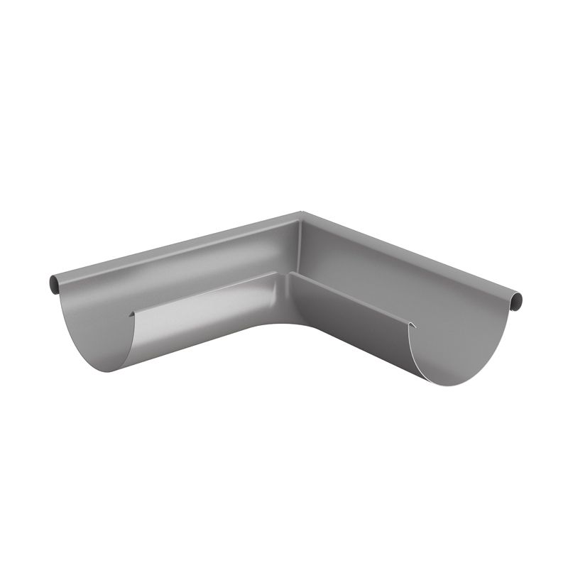 Product image for Lindab 100mm Half Round 90dg External Gutter Corner - Anthracite