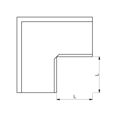 Product image for Lindab 150mm Half Round 90dg External Gutter Corner - Silver