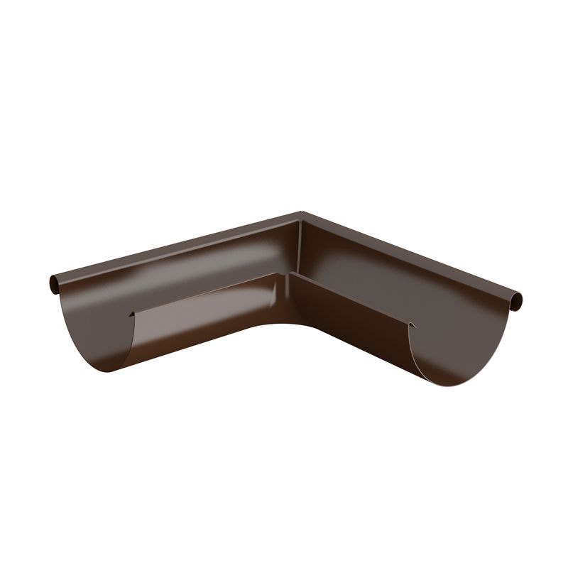 Product image for Lindab 150mm Half Round 90dg External Gutter Corner - Brown